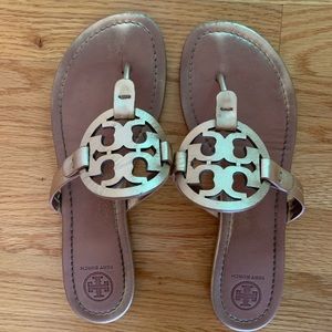Tory Burch gold sandals